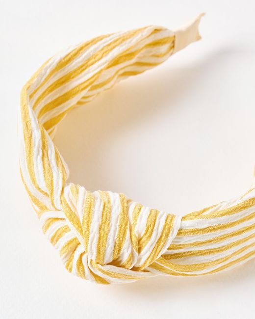 Oliver Bonas Metallic Ethel Stripe Knot Headband