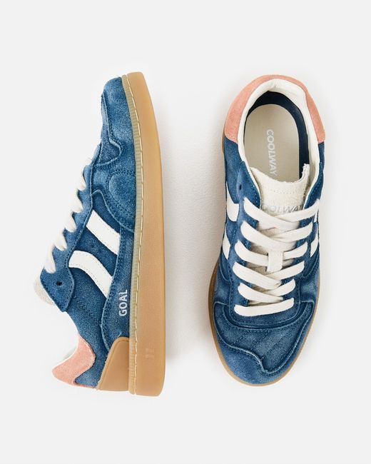 Coolway Blue Goal Suede Trainers, Size 5.5