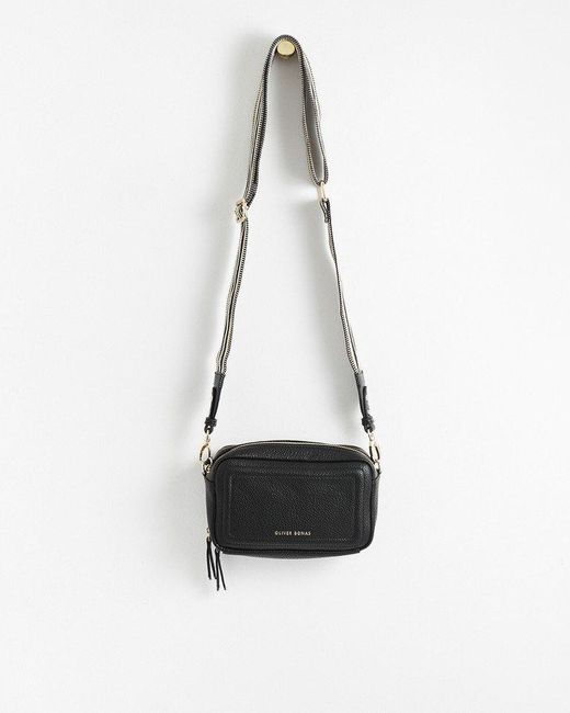 Oliver Bonas Simen Sparkle Strap & Crossbody Camera Bag in Black (White) Lyst