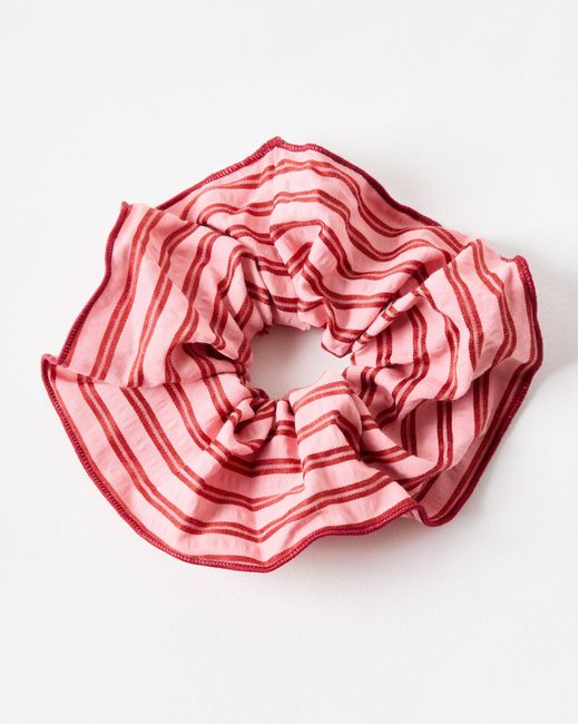 Oliver Bonas Haden & Red Stripe Large Scrunchie