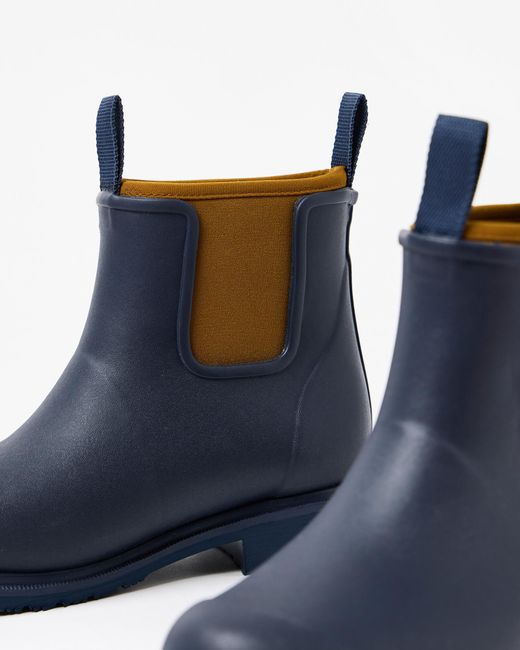 Merry People Oxford Blue & Tan Bobbi Wellington Boot, Size Uk 3