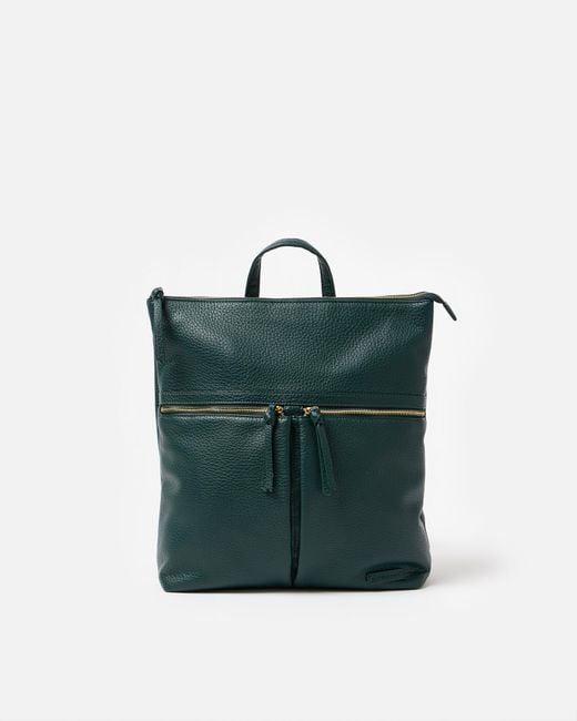 Oliver Bonas Blue Anie Large Multi Pocket Backpack