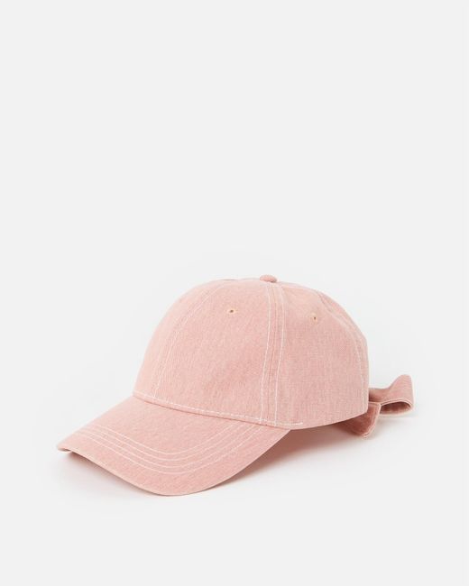 Oliver Bonas Pink Light Bow Cap Hat