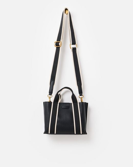 Oliver Bonas Black Emma Mini Tote Crossbody Bag