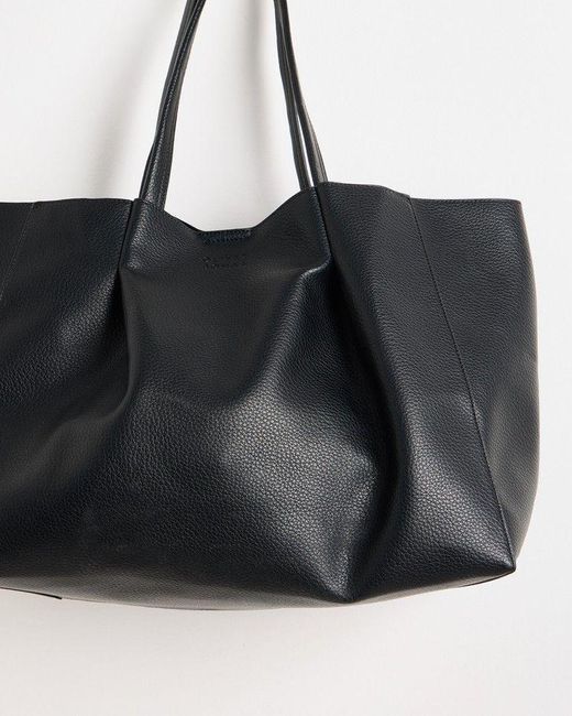 Oliver Bonas Black Aria Slouch Tote Bag
