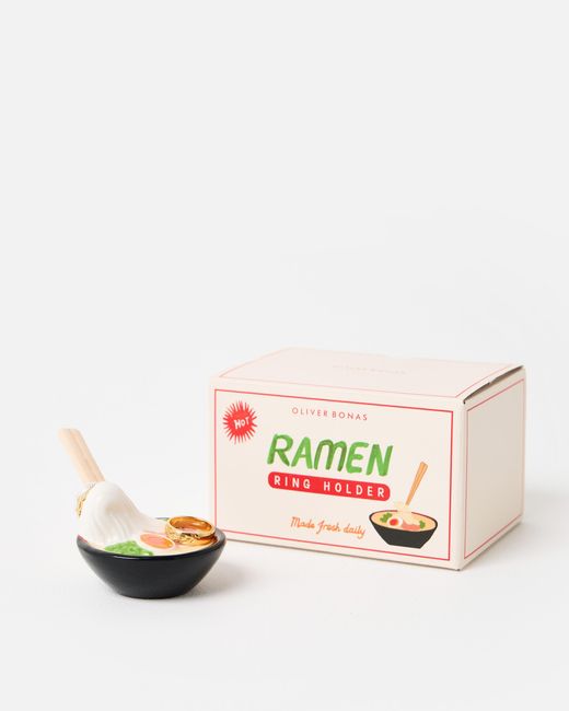 Oliver Bonas White Ramen Ceramic Ring Holder
