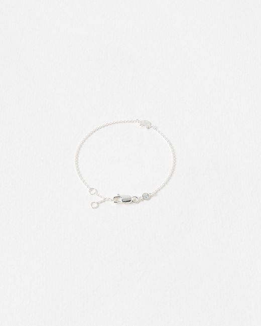 Oliver Bonas Blue Django Cat Sterling Chain Bracelet