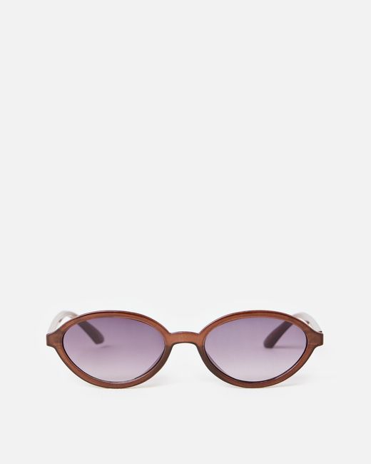 Oliver Bonas Pink Mini Oval Sunglasses