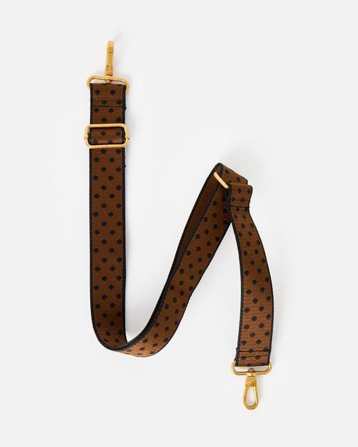 Oliver Bonas Brown & Black Polka Dot Bag Strap
