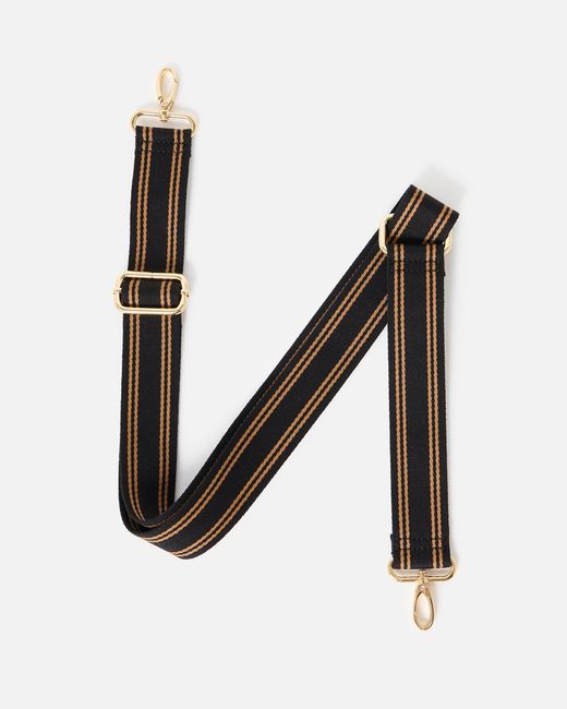 Oliver Bonas Black & Striped Crossbody Bag Strap
