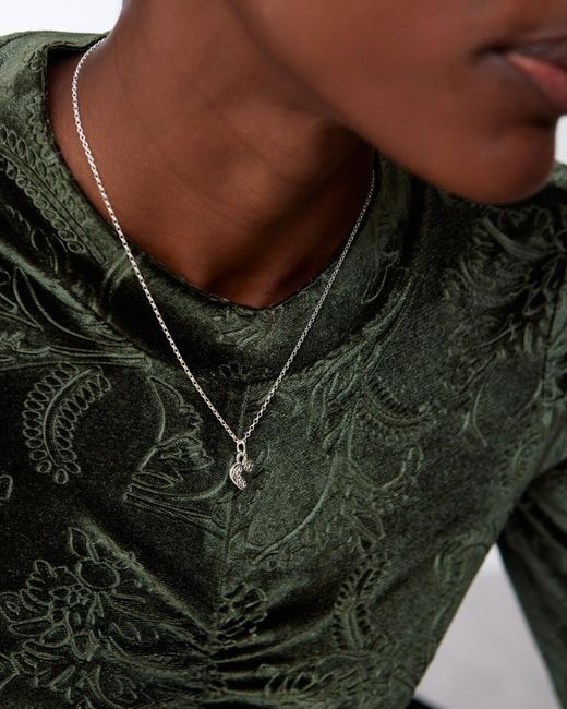 Oliver Bonas Mikaela Lyons X Flower Heart Pendant Necklace in White Lyst