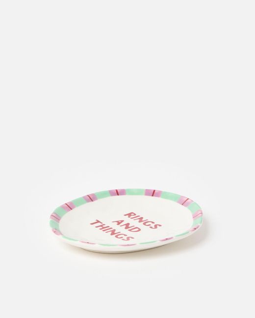 Oliver Bonas White Rings And Things Trinket Dish