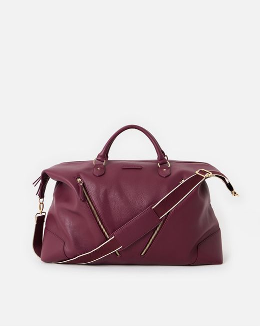 Oliver Bonas Purple Olivia Plum Weekend Bag
