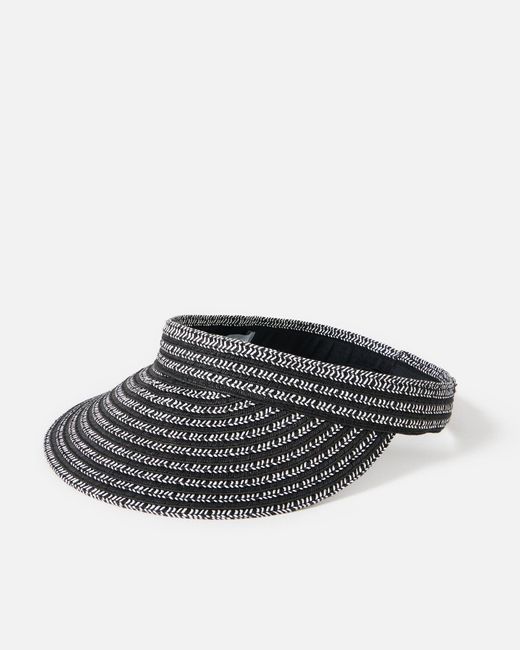 Oliver Bonas Black & White Packable Sun Visor Hat