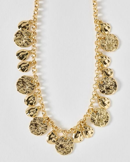 Oliver Bonas Metallic Cassia Tone Multi Charm Necklace