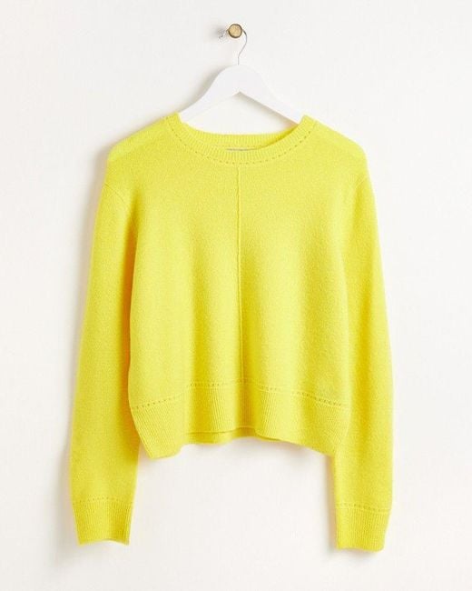 Oliver Bonas Yellow Sparkle Knitted Sweater