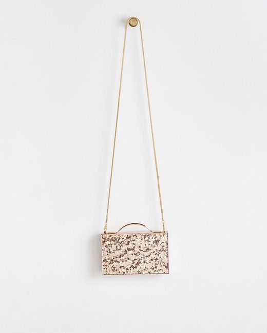 Oliver Bonas Fleck Metallic Clutch Bag in Black Lyst