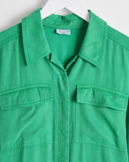 Oliver Bonas Green Short Sleeve Utility Jumpsuit, Size 6