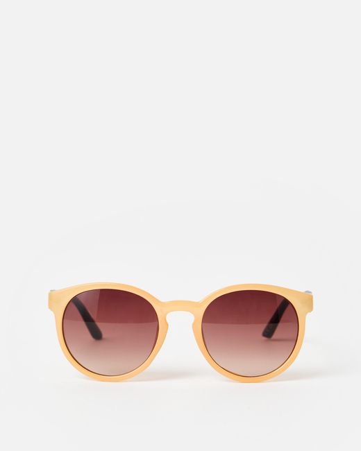 Oliver Bonas Pink & Animal Print Wavy Arm Preppy Sunglasses