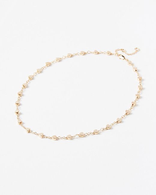 Oliver Bonas Natural Taurus Tone Chain Heart Necklace