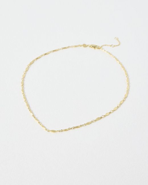 Oliver Bonas White Mariana Link & Loop Chain Necklace