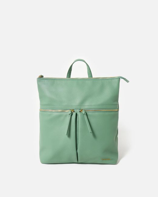 Oliver Bonas Green Anie Sage Backpack Large
