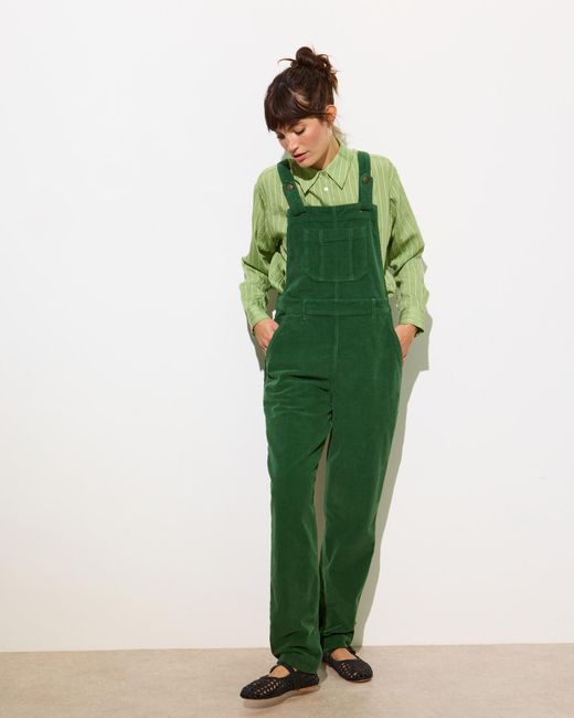 Oliver Bonas Green Corduroy Dungarees, Size 6