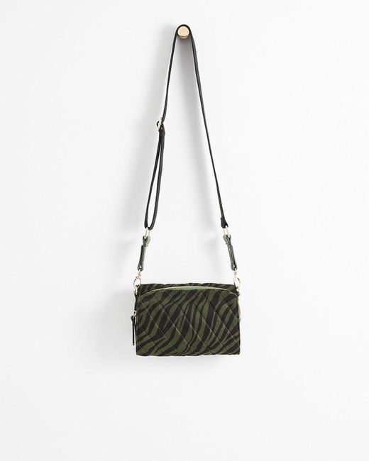 Oliver Bonas Zebra Print & Black Oblong Crossbody Bag in White Lyst