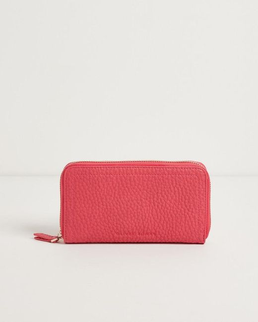 Oliver Bonas Maddie Rectangular Zipped Wallet in Pink Lyst