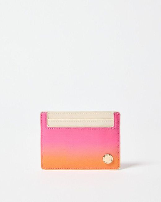 Oliver Bonas Pink Ombre & Orange Card Holder