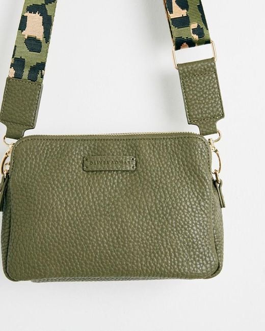 Oliver Bonas Isla Khaki Crossbody Bag in Green Lyst