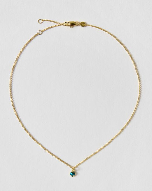 Oliver Bonas Metallic Auden Copper Turquoise Heart Charm Pendant Necklace