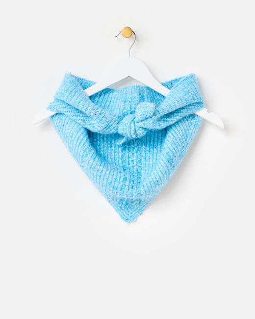 Oliver Bonas Blue Marl Knit Triangle Scarf
