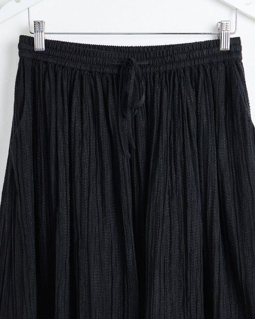 Oliver Bonas White Textured Midi Skirt