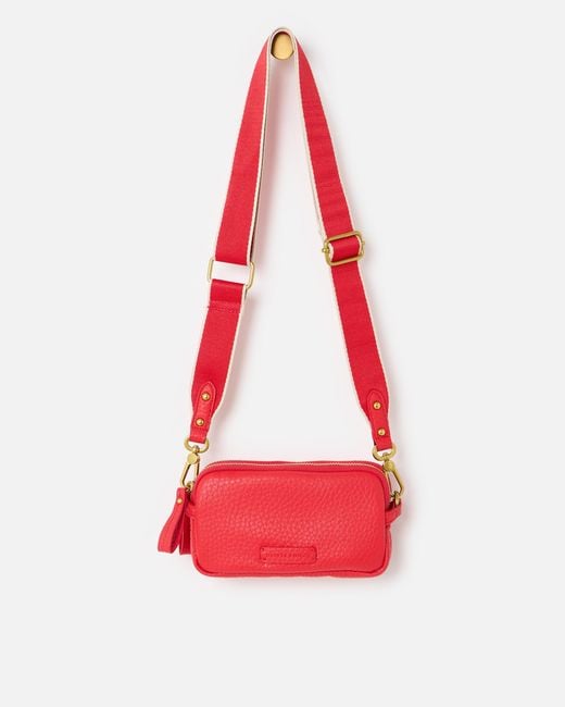Oliver Bonas Red Naha Scarlet Crossbody Bag