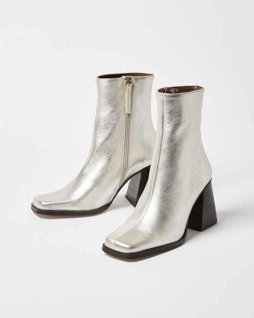 Women's metallic best sale ankle boots