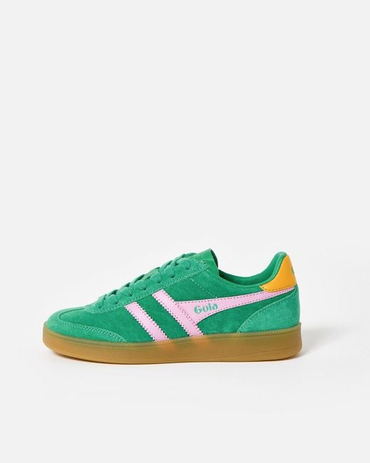 Gola Green Viper Jade & Candy Pink Trainers, Size Uk 3