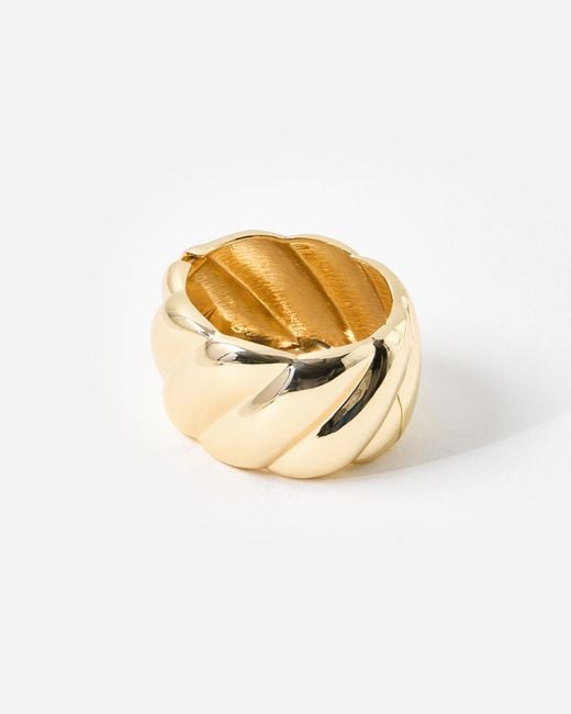 Oliver Bonas Metallic Jael Puffy Twisted Tone Bangle