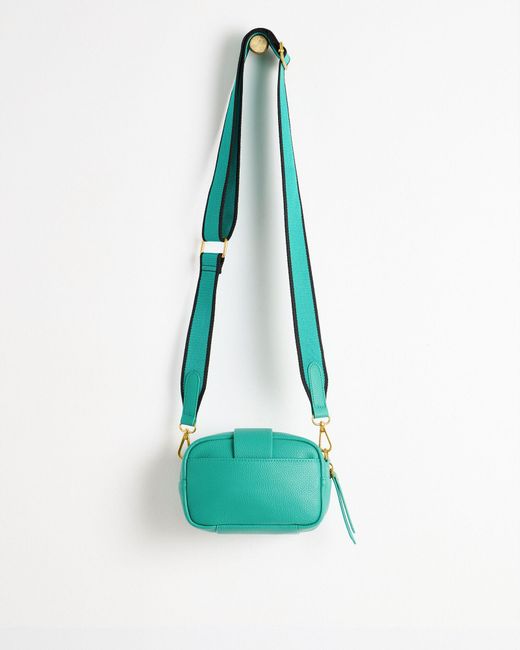 Oliver Bonas Blue Cora Peacock Crossbody Bag