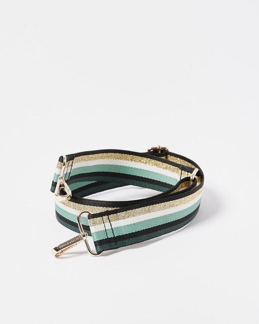 Oliver Bonas Scatter Line & Gold Bag Strap Regular in White Lyst