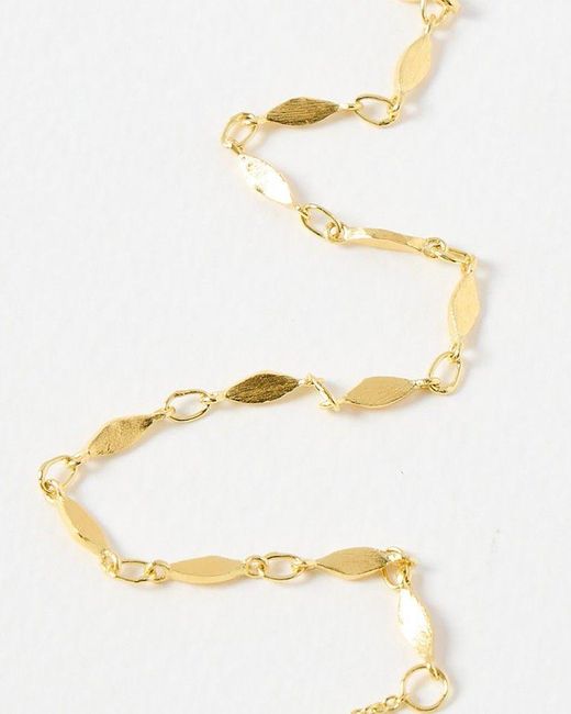 Oliver Bonas White Mariana Link & Loop Plated Chain Bracelet
