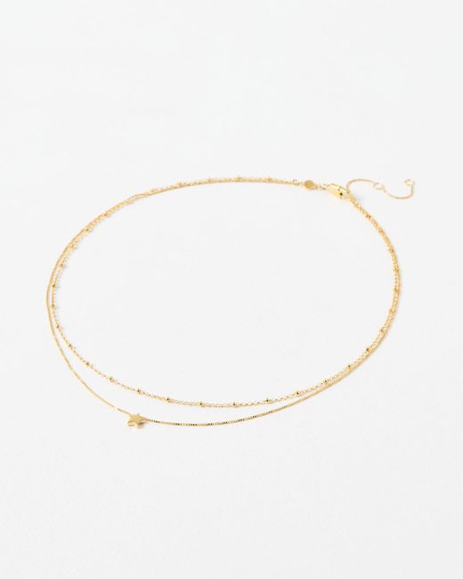 Oliver Bonas Natural Sky Star Layered Pendant Necklace