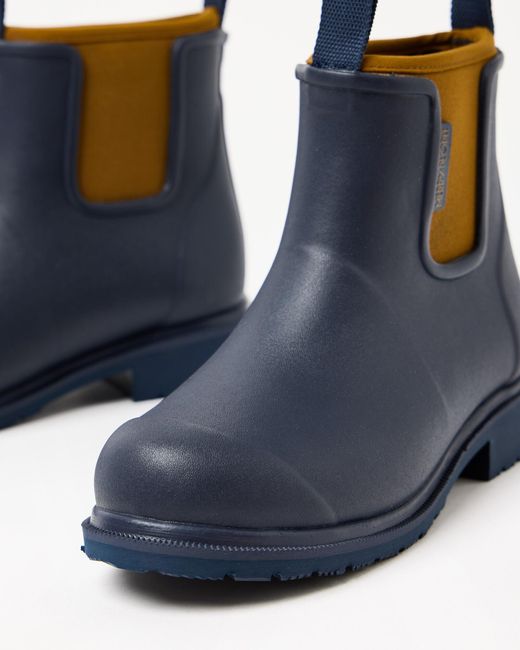 Merry People Oxford Blue & Tan Bobbi Wellington Boot, Size Uk 3