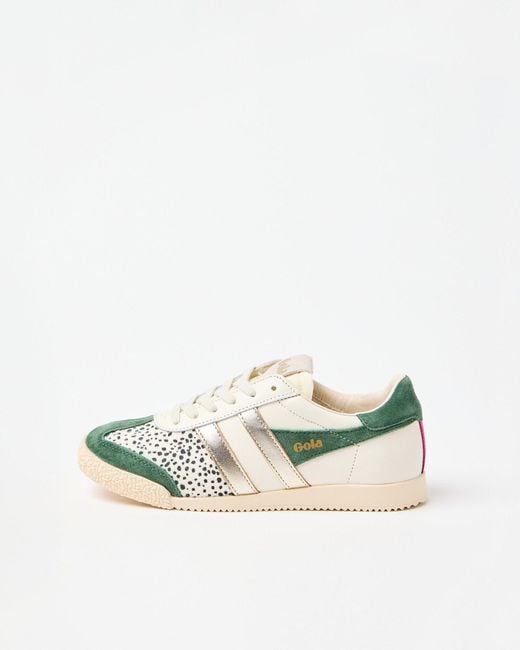 Gola Multicolor X Ob Exclusive Gold Dotty Elan Leather Trainers, Size Uk 3