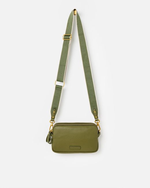 Oliver Bonas Green Naha Olive Crossbody Bag