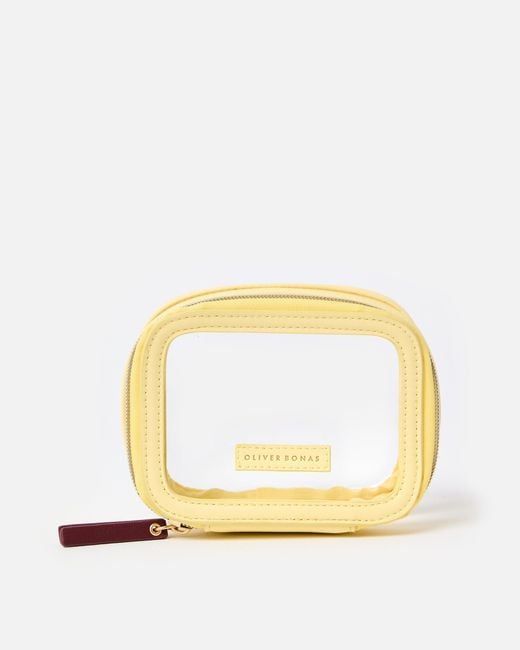 Oliver Bonas Metallic Clear Rectangular Travel Makeup Bag