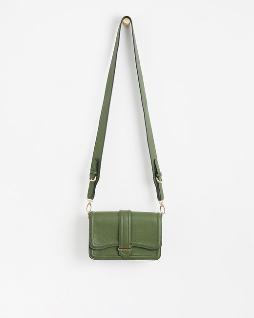 Oliver Bonas Mylah Khaki Envelope Crossbody Bag in Green Lyst UK