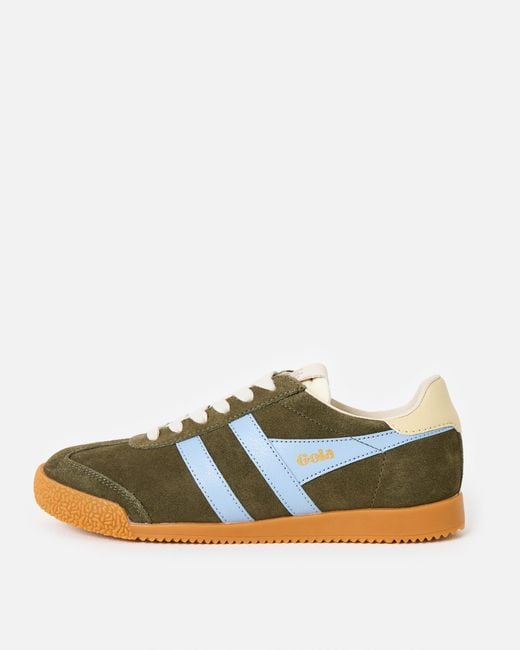 Gola Green Elan Khaki & Blue Trainers, Size 3