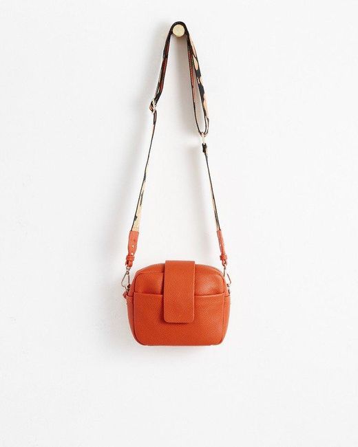 Oliver Bonas Emilia Floral Print Strap Crossbody Camera Bag in Orange (White) Lyst