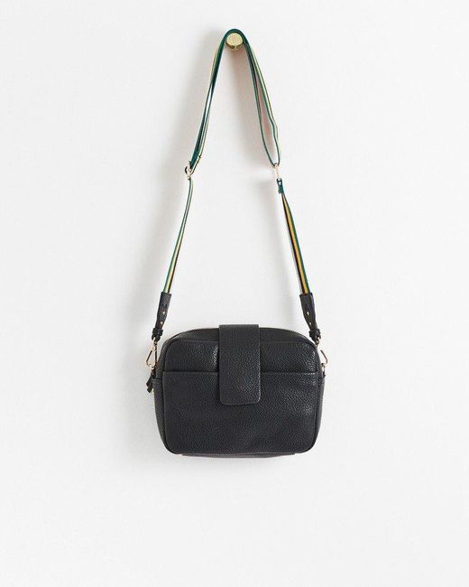 Oliver Bonas Eve Fold Over Rainbow Stripe Strap Crossbody Camera Bag